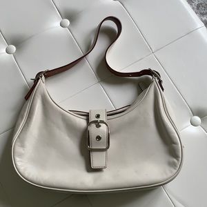 Coach Leather Buckled Hobo Bag